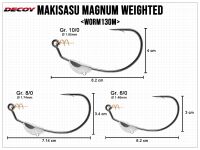 Makisasu Magnum Weighted Worm130M - Gr. 6/0 (5.0g)