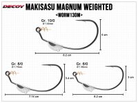 Makisasu Magnum Weighted Worm130M - Size 8/0 (9.0g)