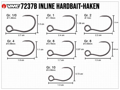 VMC Light Inline Haken (7237B) - Gr. 4