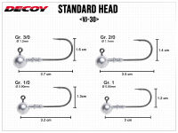 Standard Head VJ-30 - Size 1 (1.8g)