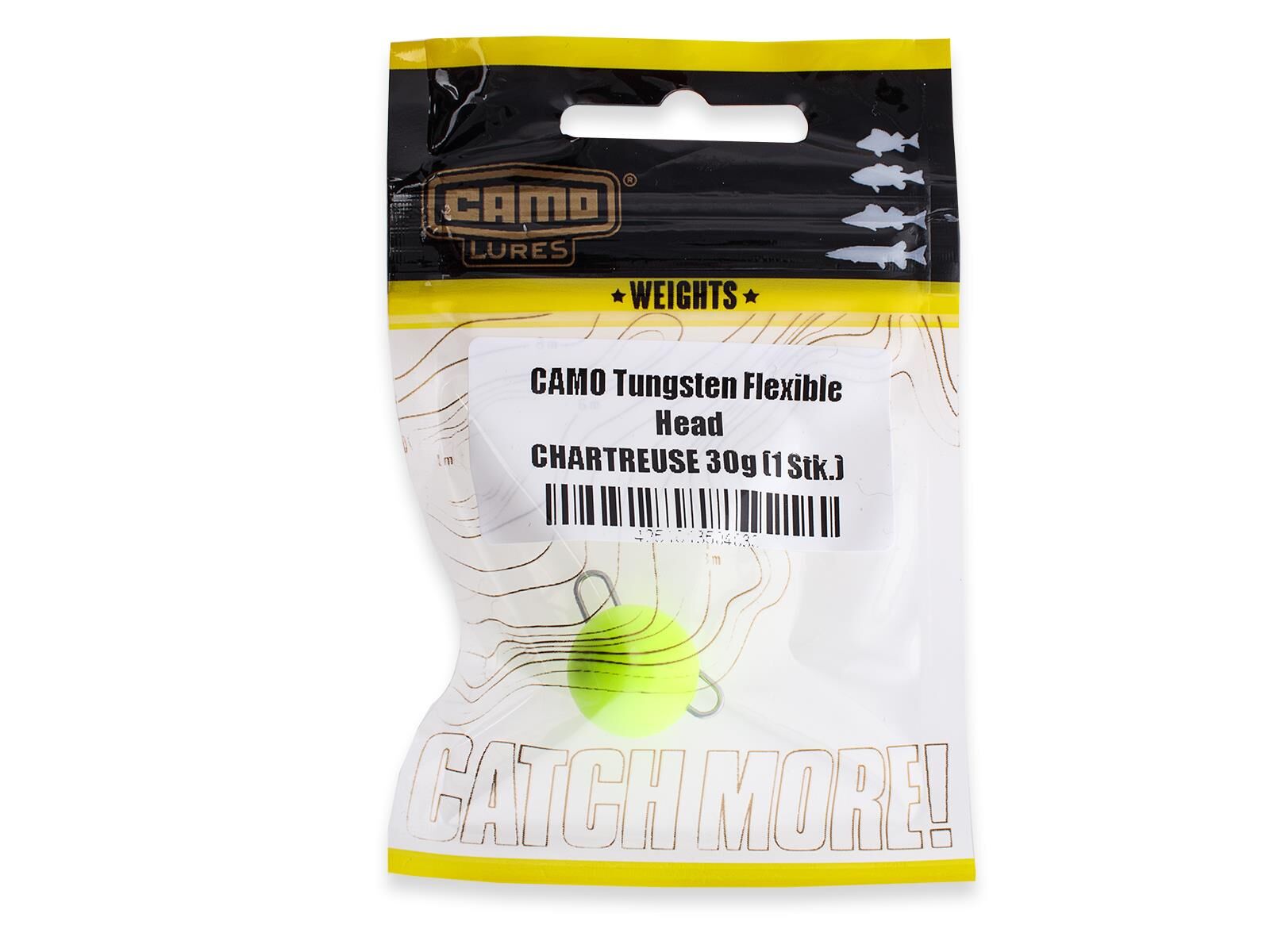 CAMO Tungsten Flexible Head - CHARTREUSE 8g (2 pcs.)