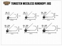 CAMO Tungsten Weedless Rundkopf Jig - Gr. 2 (3.5g)