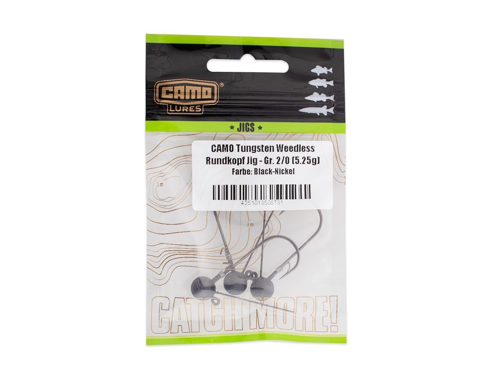 CAMO Tungsten Weedless Rundkopf Jig - Gr. 3/0 (5.25g)