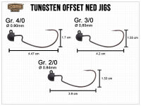 CAMO Tungsten Offset Ned Jig - Size 2/0 (2.8g)
