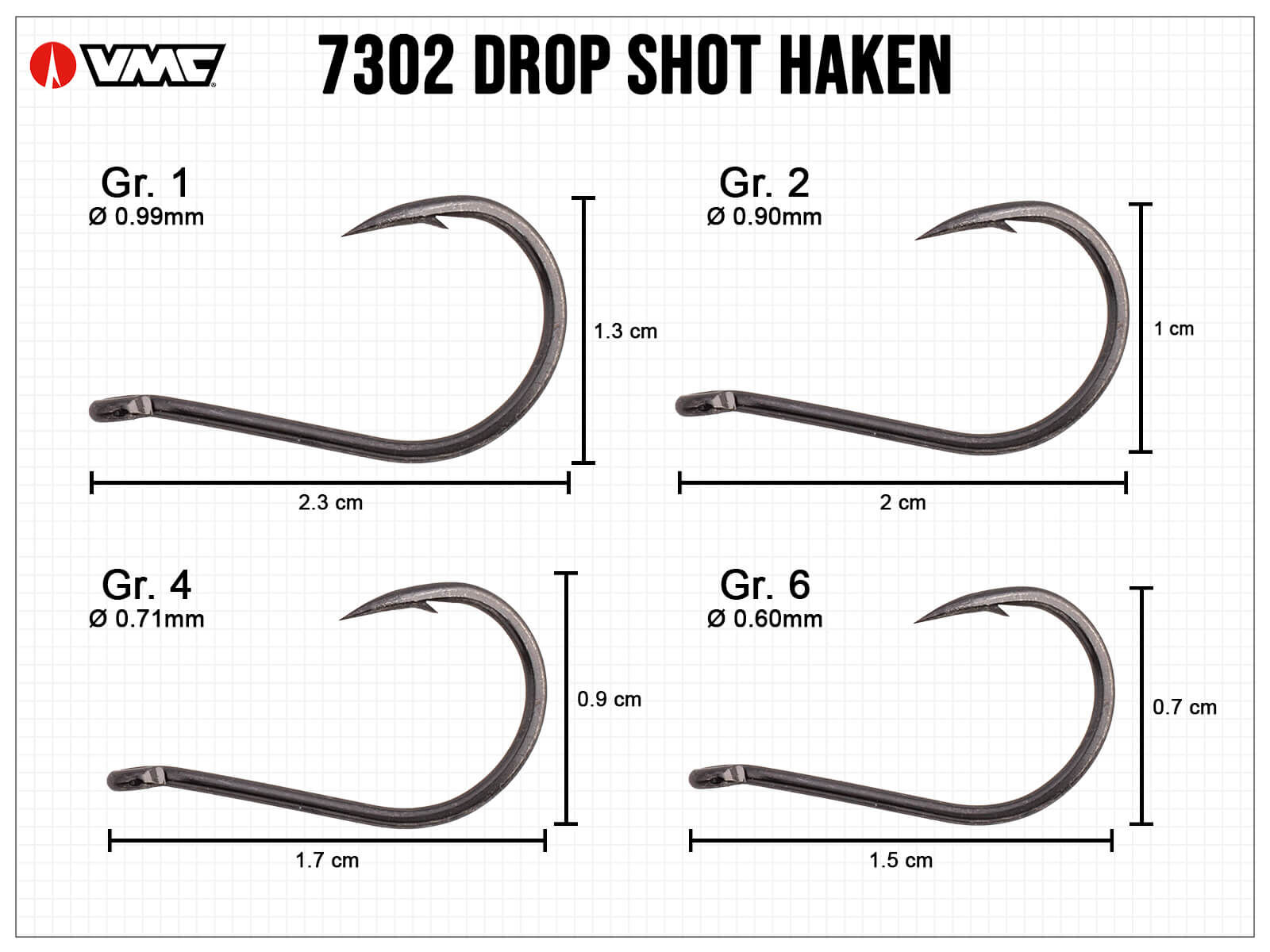 VMC Drop Shot Hooks - Size 2