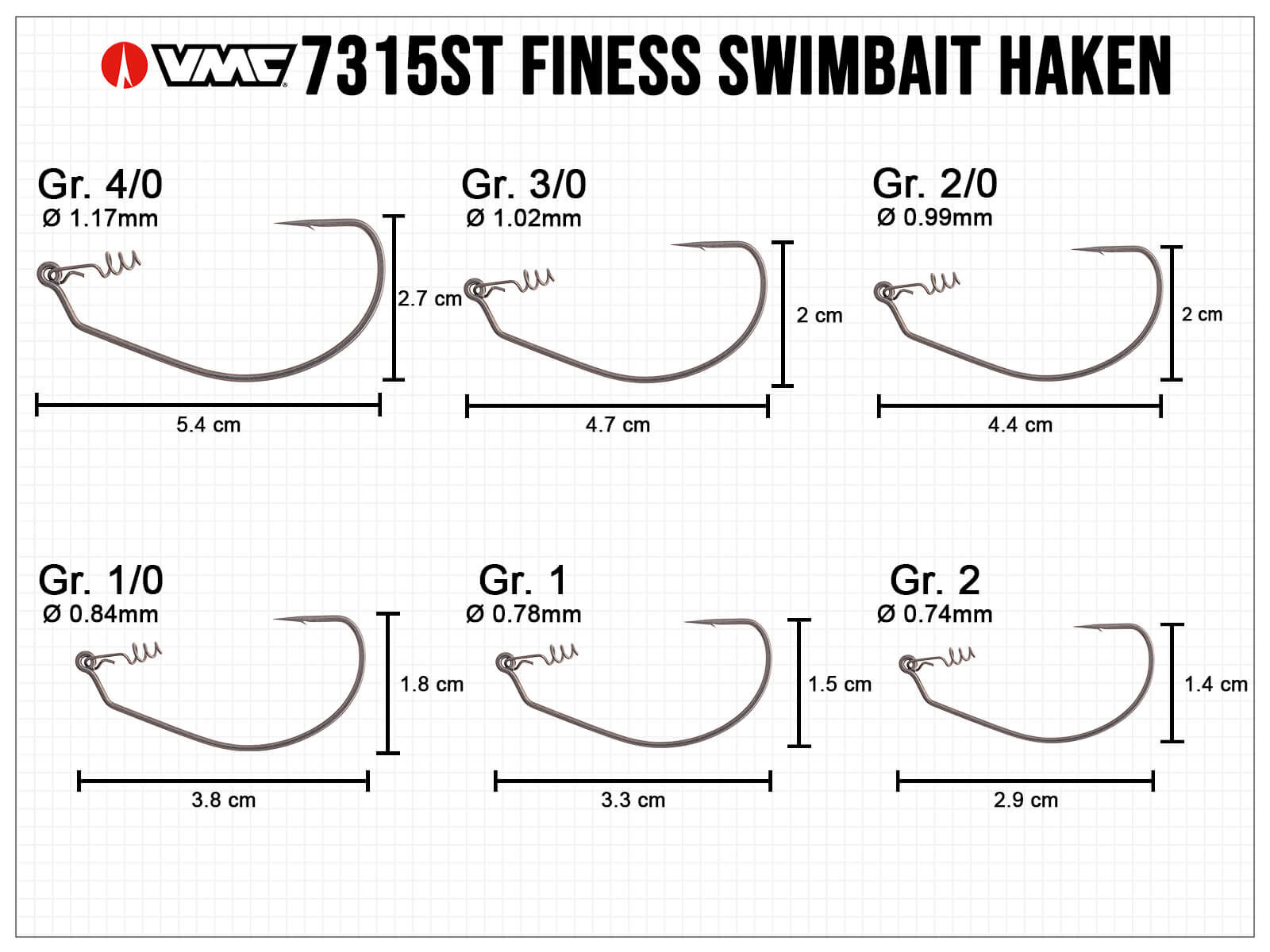 VMC Finess Swimbait Haken Gr. 1/0