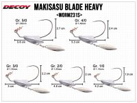 Makisasu Blade Heavy Worm231S - Size 1/0 (11g)