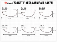 VMC Weighted Finess Swimbait Hooks Size 2 (1g)