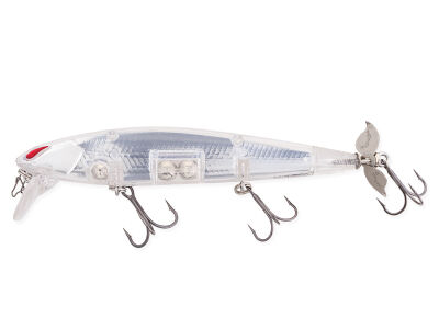 Laydown Minnow WAKE Prop Plus (148) Reflect Clear