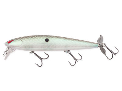 Laydown Minnow WAKE Prop Plus (394) Pearl Green Shad