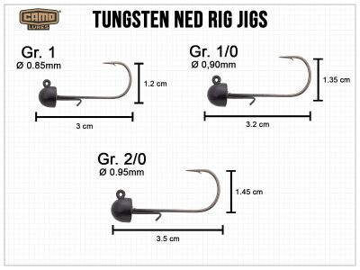 CAMO Tungsten Ned Rig Jigs