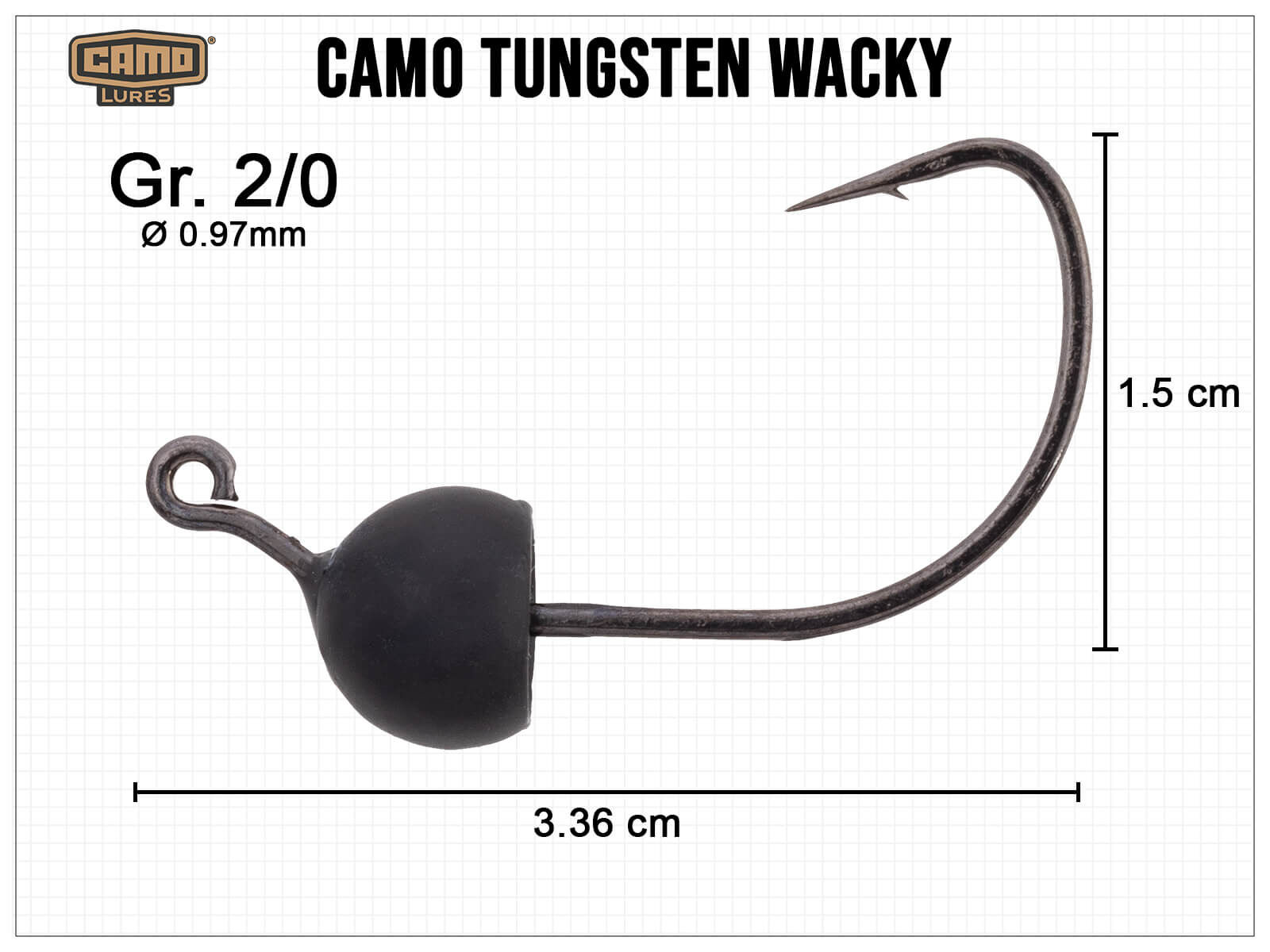 CAMO Tungsten Wacky Jigs - Gr. 2/0 (3.5g)
