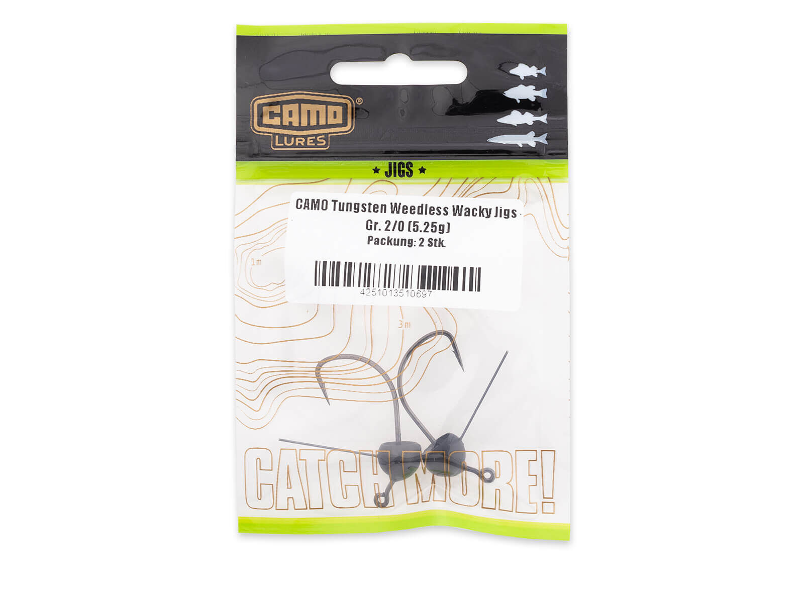 CAMO Tungsten Weedless Wacky Jigs - Gr. 2/0 (5.25g)