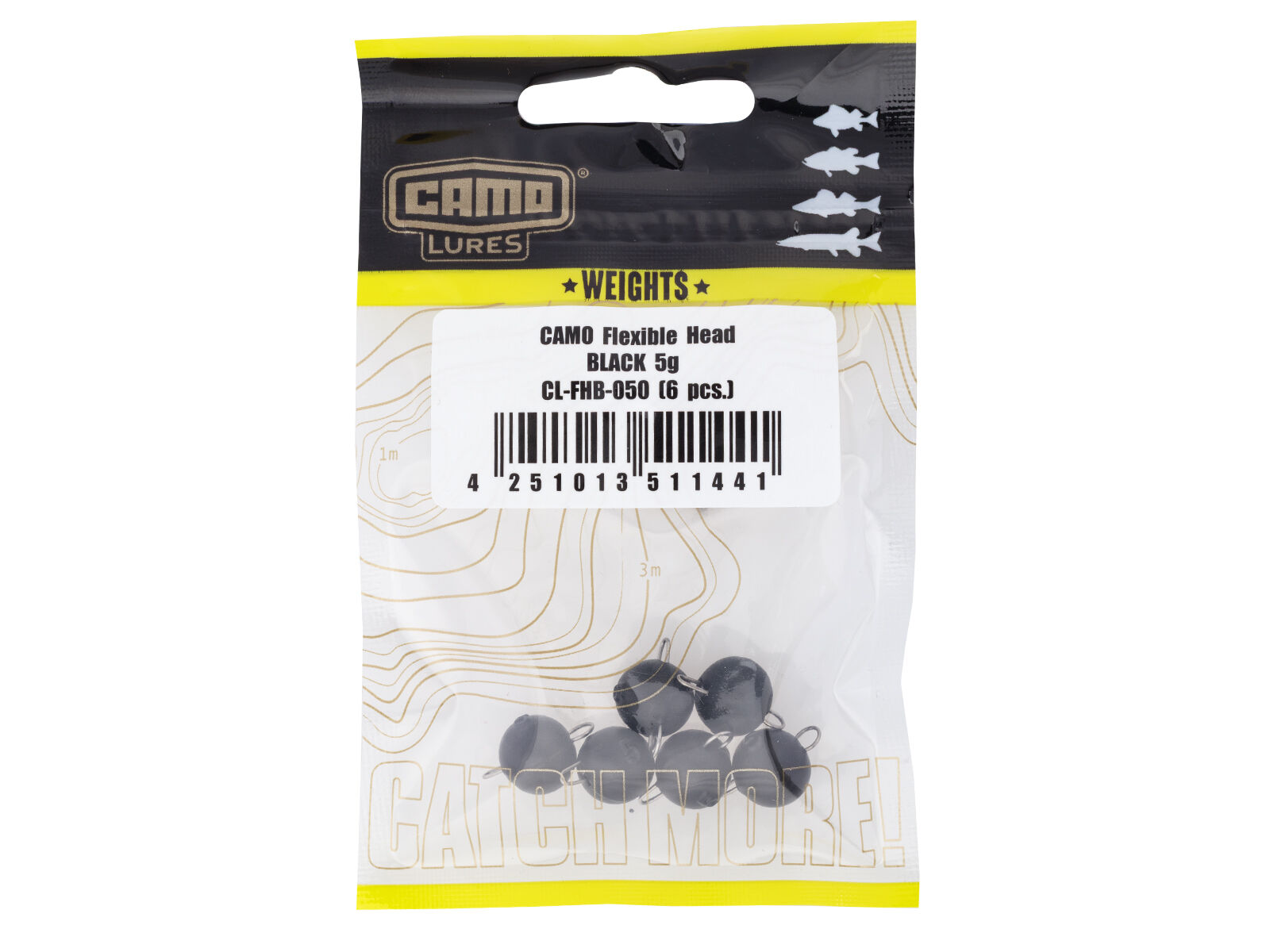 CAMO Flexible Head - BLACK 16g (4 pcs.)