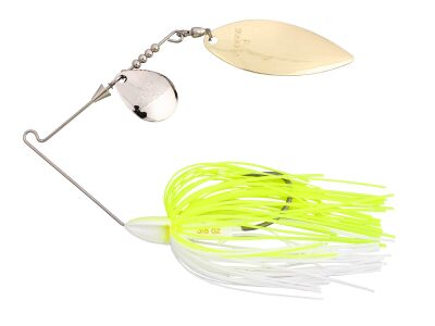 10.5g Tee-Bone Spinnerbait Tandem Willow (509) White/Chart