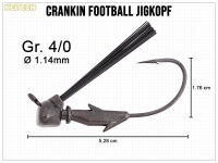 KEITECH Crankin Football Jigkopf