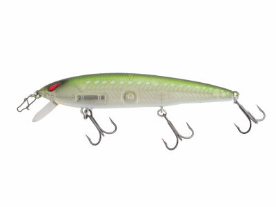 Laydown Minnow Regular (075) BB Clear Water Green