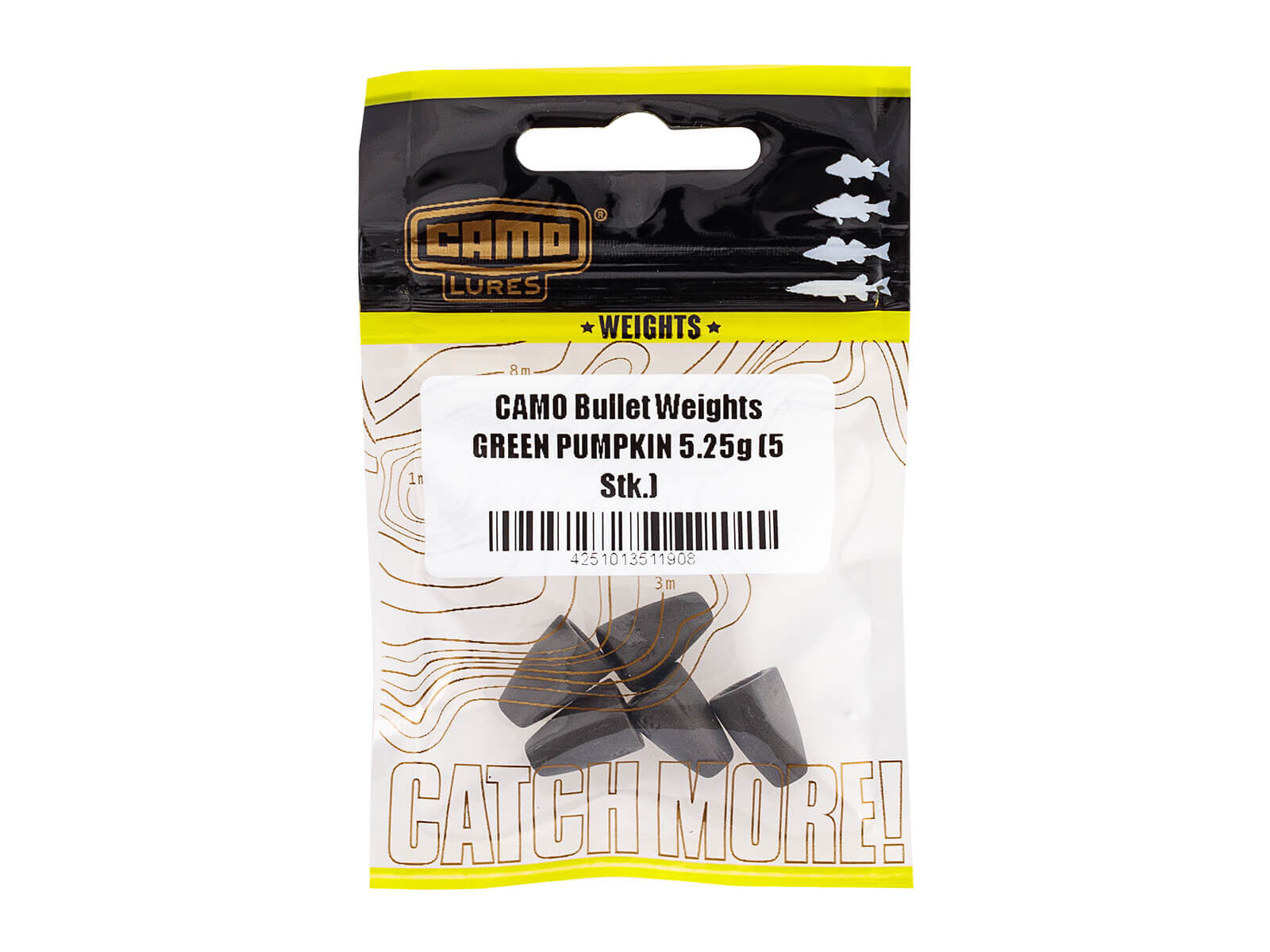 CAMO Bullet Weights - GREEN PUMPKIN 10.5g (5 pcs.)