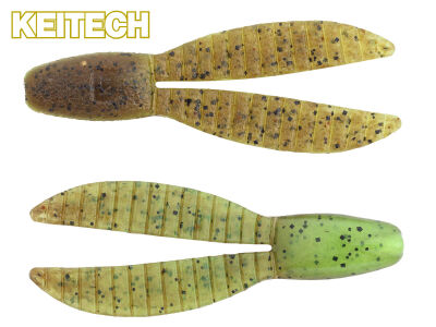 4.5 in. Green & Pumpkin - Blue D Bomb Fishing Lure - Pack of 6