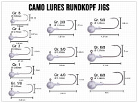 CAMO LURES Rundkopf Jigs Gr. 1 (7g)