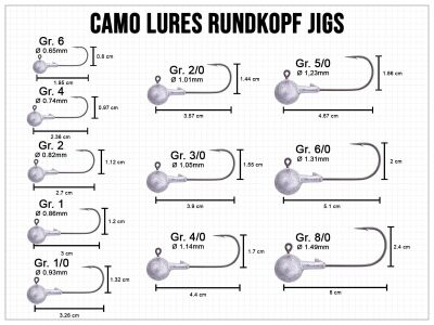 CAMO LURES Round Jigs Size 4/0 (28g)