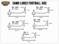 CAMO LURES Football-Jigs Size 4/0 (10g)