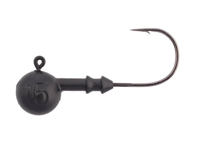 CAMO LURES Rundkopf Jigs BLACK Gr. 4/0 (17g)