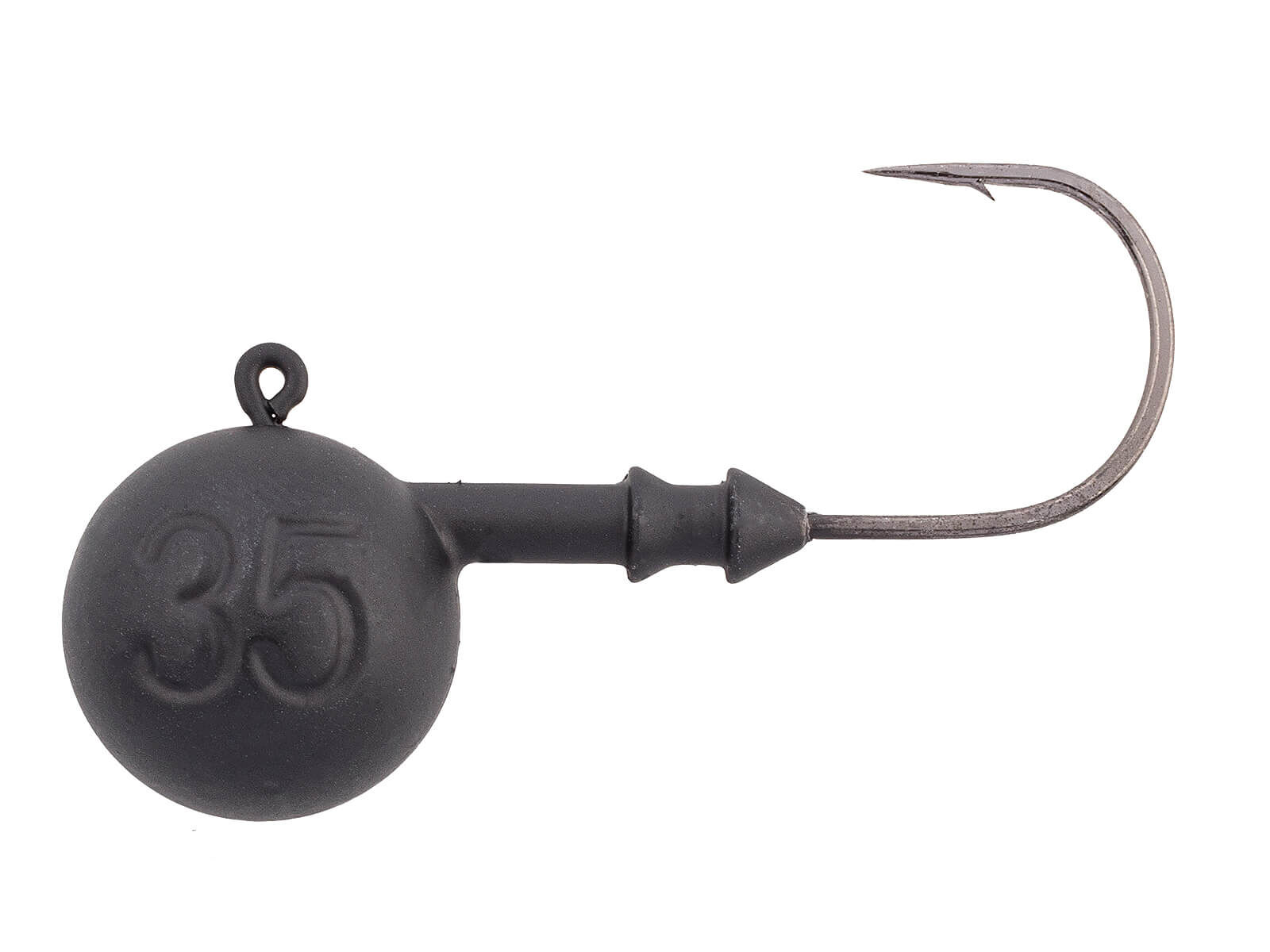 CAMO LURES Rundkopf Jigs BLACK Gr. 6/0 (35g)