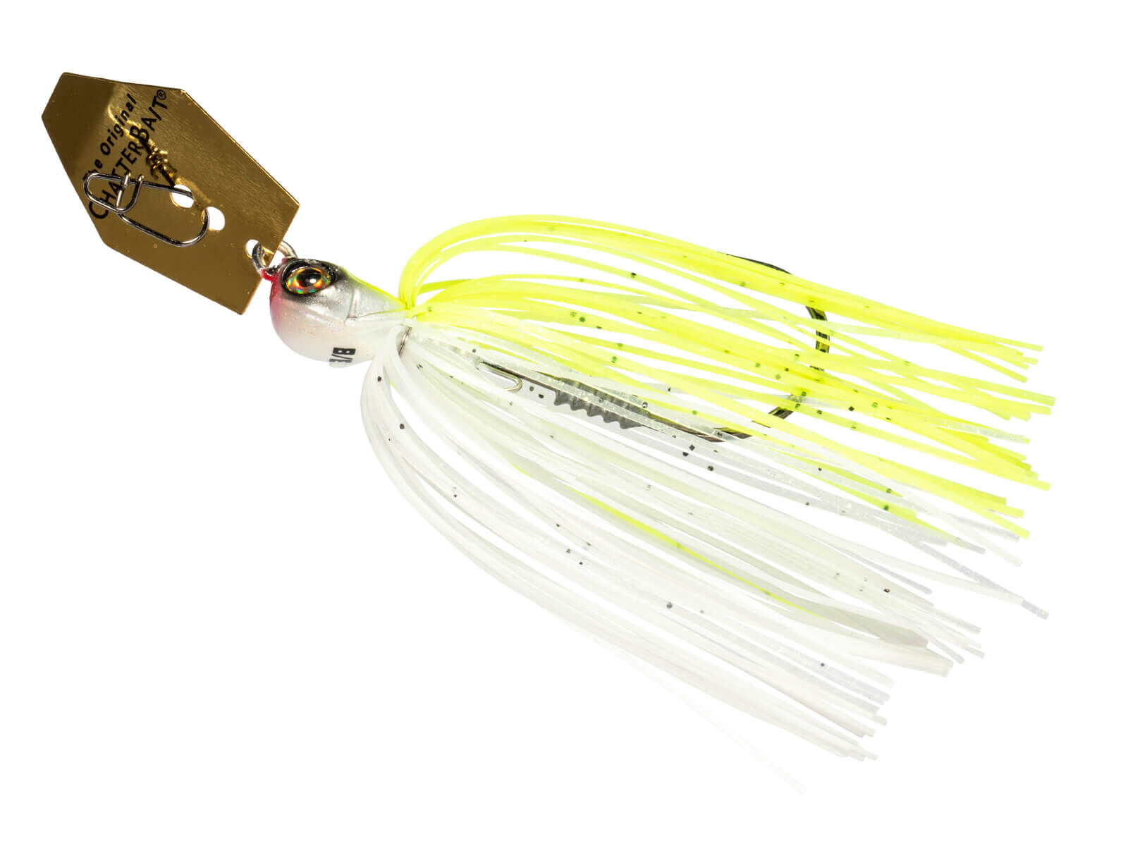 10.5g ChatterBait Elite Evo - Chartreuse / White