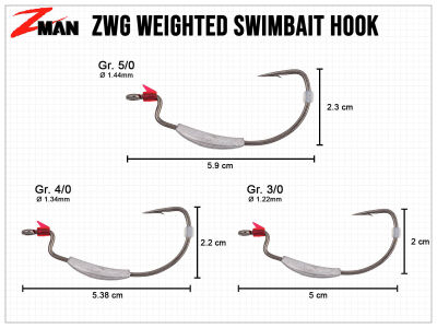 Z-Man ZWG Weighted Swimbait Hook - LOTWSHQ