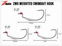 ZWG Weighted Swimbait Hook - 4/0 (7g - 1/4 oz.)