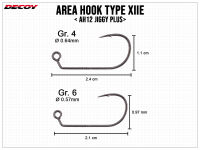 Area Hook Type XII AH-12E Jiggy Plus - Gr. 4