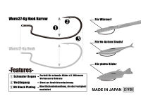 Kg Hook Narrow Worm37 - Size 5/0