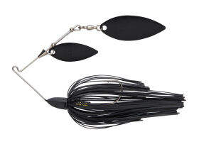 10.5g Baby Tee-Bone Spinnerbaits Double Willow (001) Black