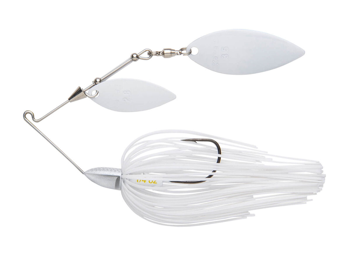 7.0g Baby Tee-Bone Spinnerbaits Double Willow (010) Super White