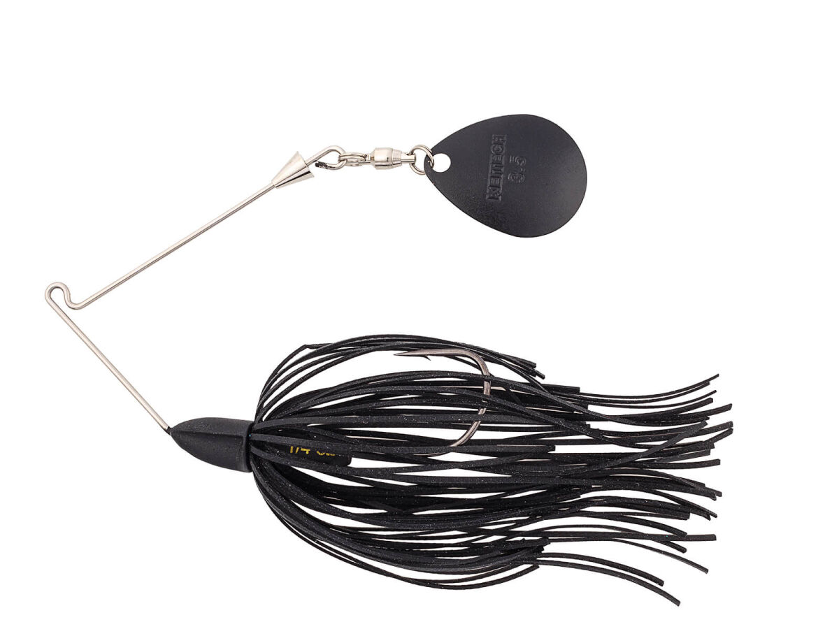 7.0g Baby Tee-Bone Spinnerbaits Single Colorado (001) Black