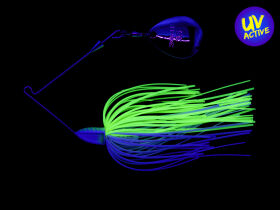 10.5g Baby Tee-Bone Spinnerbaits Single Colorado (509) White/Chart