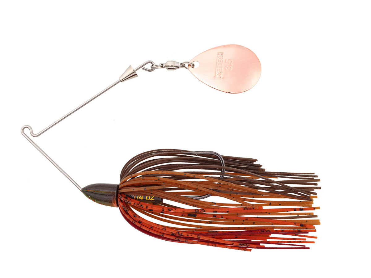 10.5g Baby Tee-Bone Spinnerbaits Single Colorado (511) Green Pumpkin Craw