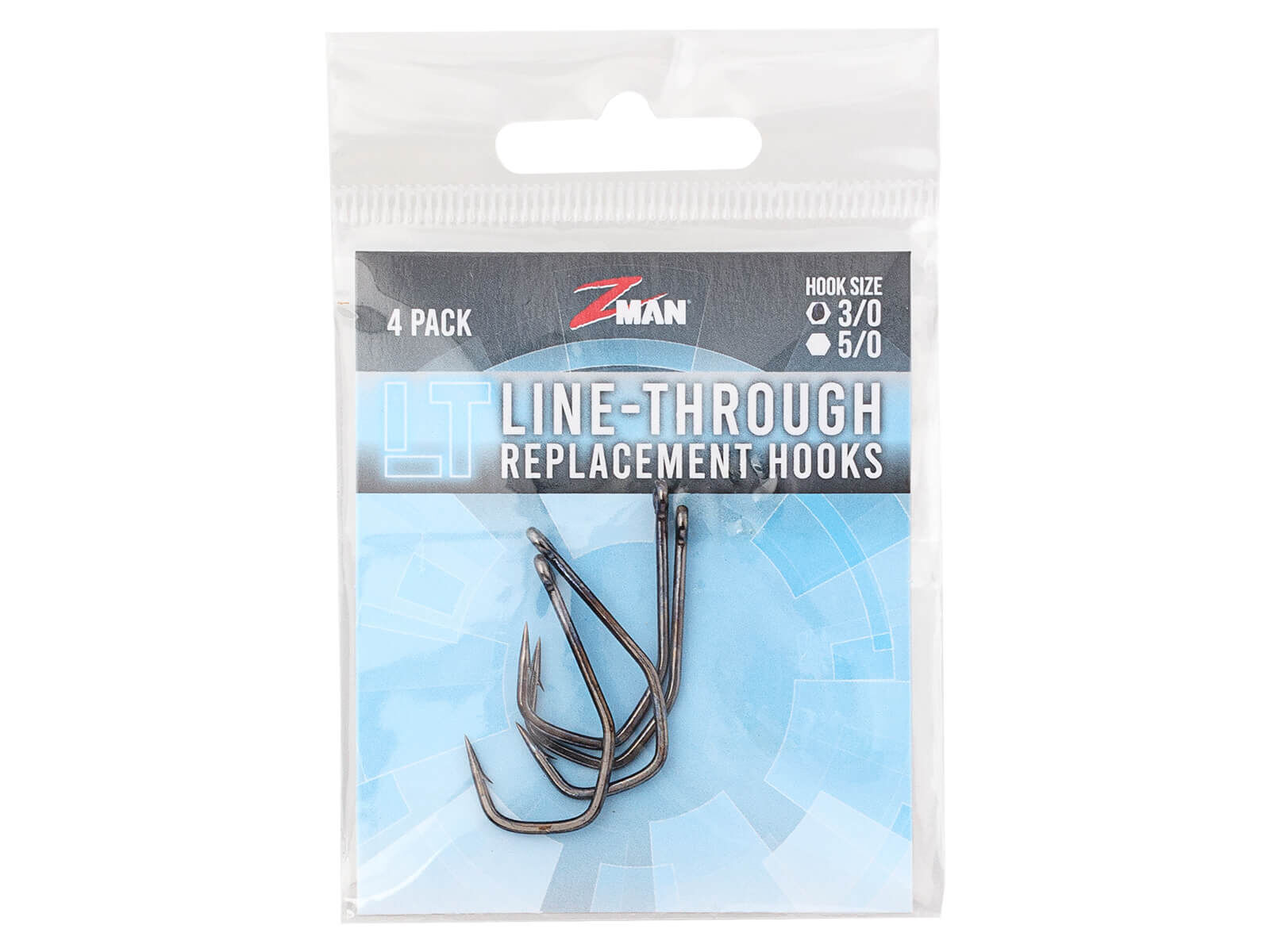 Line Through Replacment Hook - Size 3/0