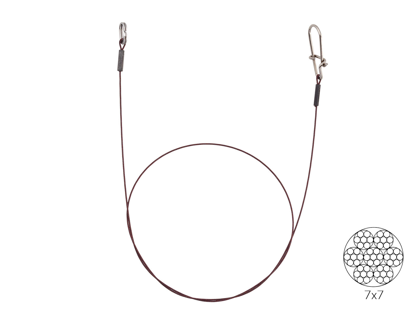30 cm Flexonit Vorfach AFNR-BKK 7x7 Ring / Snap 11,5 kg (0,36 mm)