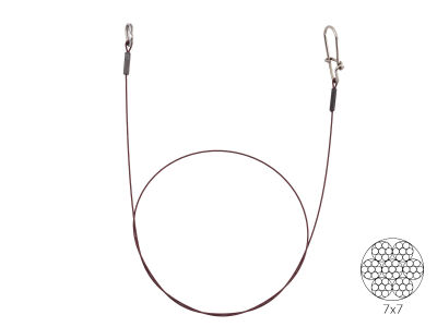 30 cm Flexonit Vorfach AFNR-BKK 7x7 Ring / Snap 11,5 kg (0,36 mm)