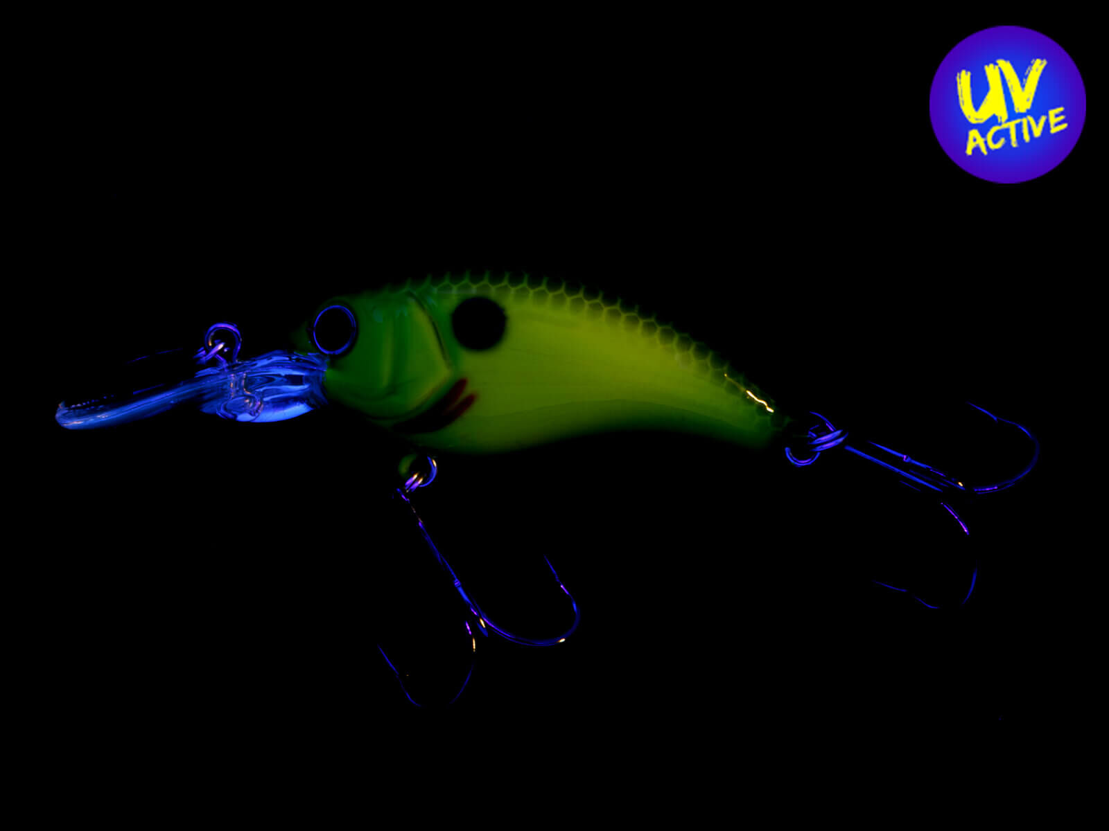 Worming Crank Shot (239) Chartreuse Black Shad