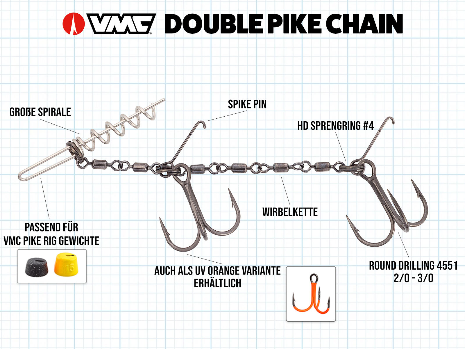 VMC Double Pike Chain Size XL