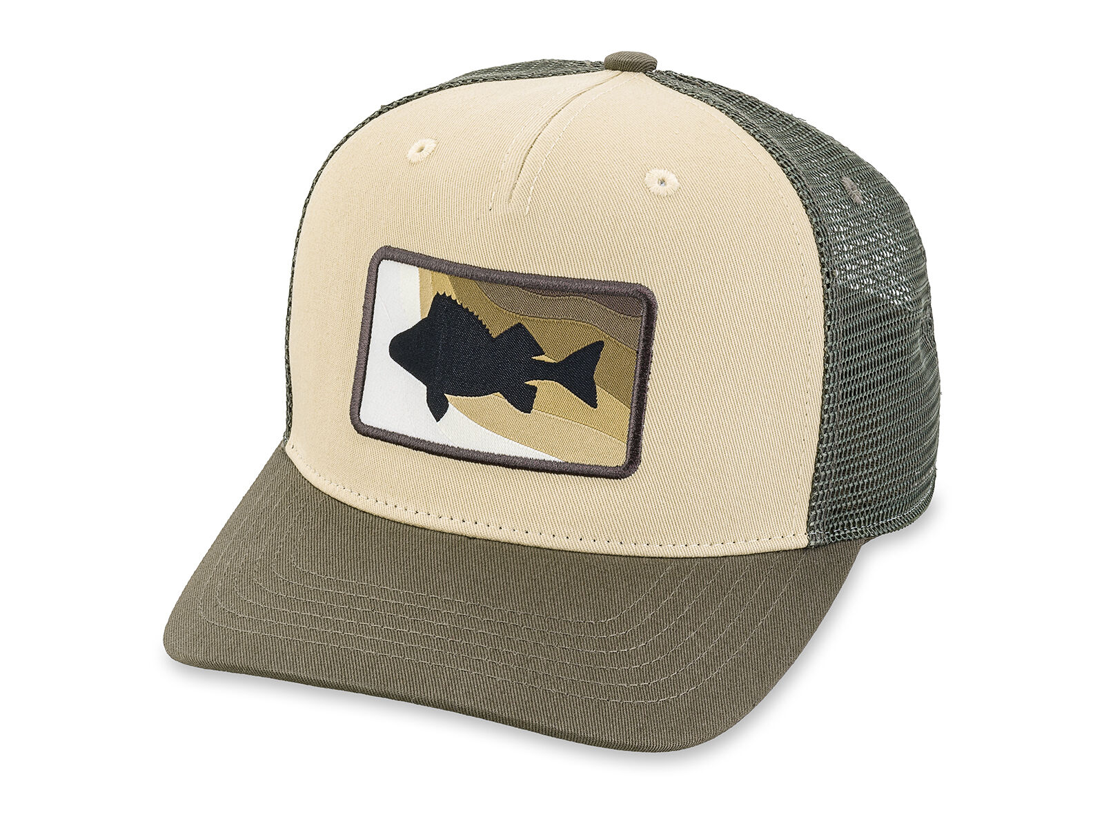 CAMO-Tackle Cap (oliv/sand) Barsch
