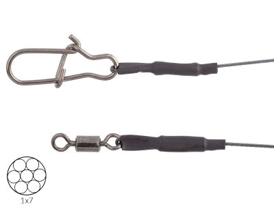 30 cm VMC Titanium Pike Vorfach 1X7 (18 kg / 0.51 mm)