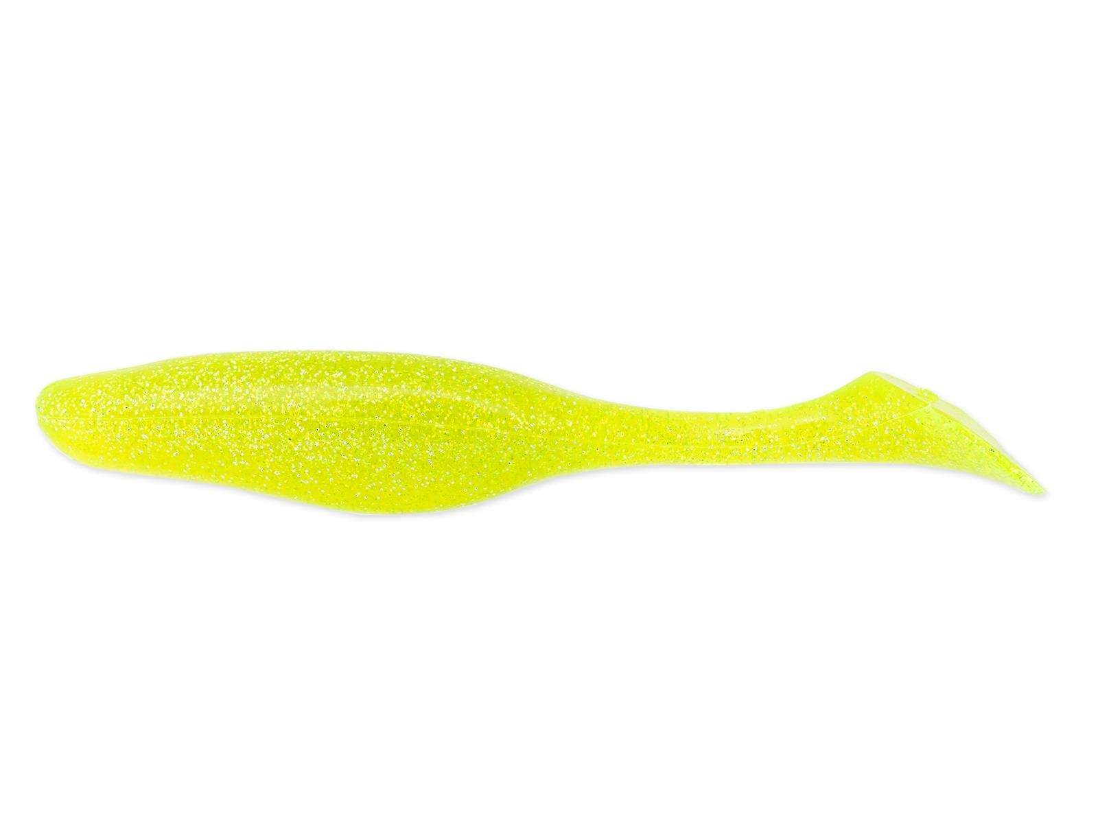 6" Sea Shad - Chartreuse Silver Glitter